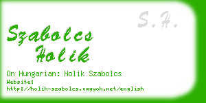 szabolcs holik business card